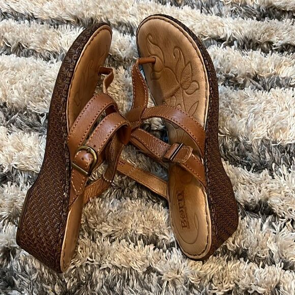 Born leather Isle slide thong sandals size 7 - Picture 3 of 6